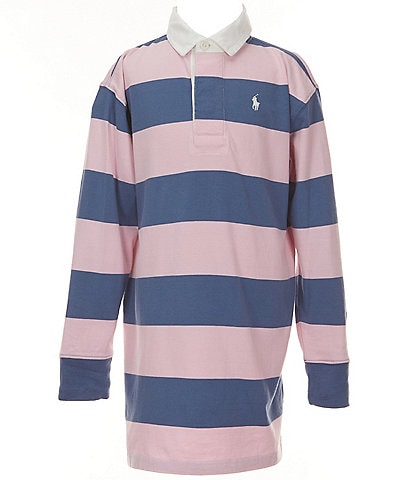 Polo Ralph Lauren Big Girls 7-16 Long-Sleeve Striped Jersey Rugby Dress