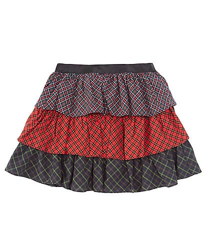 Polo Ralph Lauren Big Girls 7-16 Mixed-Plaid Tiered Skirt