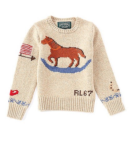 Polo Ralph Lauren Big Girls 7-16 Rocking Horse Wool-Blend Sweater