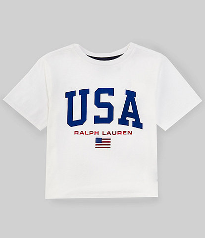 Polo Ralph Lauren Big Girls 7-16 Short Sleeve Logo Jersey Boxy T-Shirt