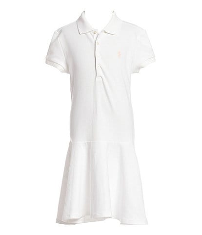 Polo Ralph Lauren Big Girls 7-16 Short-Sleeve Mesh Dropwaist Polo Dress