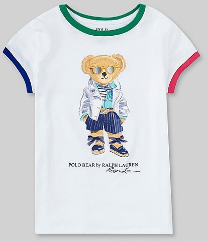Polo Ralph Lauren Big Girls 7-16 Short Sleeve Polo Bear Jersey T-Shirt