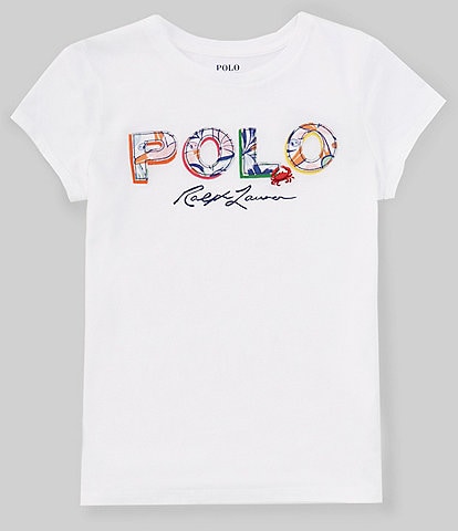 Polo Ralph Lauren Big Girls 7-16 Short-Sleeve Tropical Logo Jersey T-Shirt