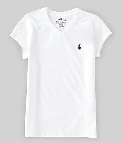 Polo Ralph Lauren Big Girls 7-16 Short-Sleeve V-Neck Essentials T-Shirt