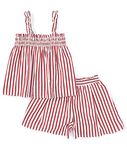 Polo Ralph Lauren Big Girls 7-16 Sleeveless Striped Poplin Top & Matching Shorts Set