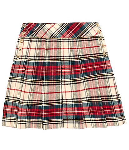 Polo Ralph Lauren Big Girls 7-16 Yarn-Dyed-Plaid Pleated Twill Skirt