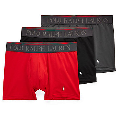 Boxer shorts Ralph Lauren Stretch Cotton Boxer Brief 3-Pack Seam Foam/ Dark  Navy/ Lavender
