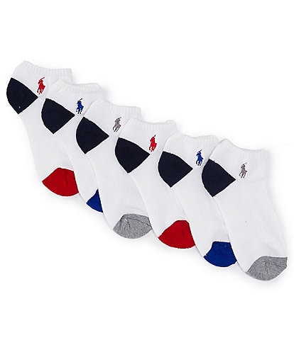 Polo Ralph Lauren Boys Low-Cut Ankle Sock 6-Pack