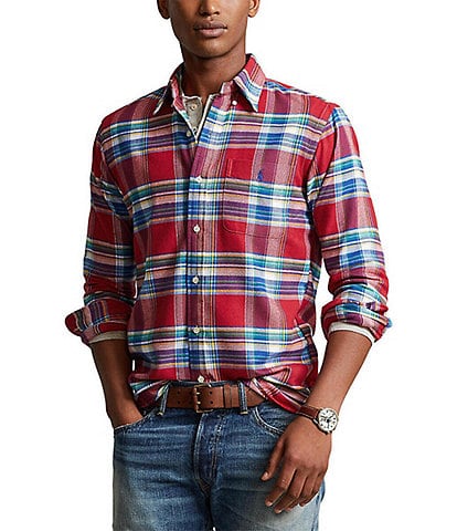 Polo Ralph Lauren Brushed Performance Stretch Flannel Long-Sleeve Woven Shirt