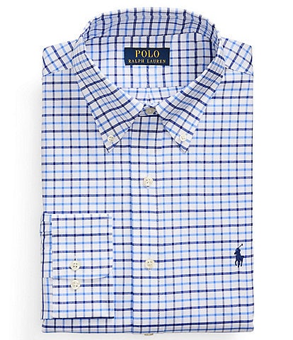 Polo Ralph Lauren Classic Fit Button Down Collar Plaid Oxford Dress Shirt