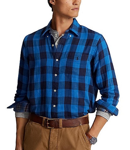 Polo Ralph Lauren Classic Fit Check Double-Faced Long Sleeve Woven Shirt