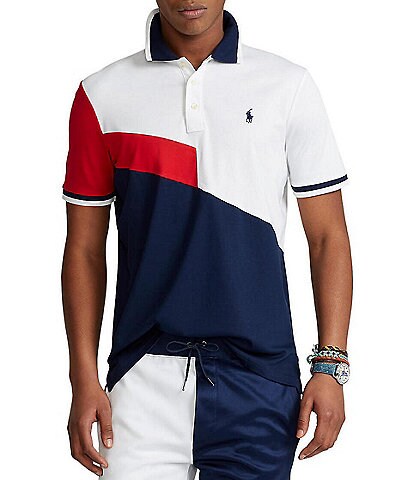Polo Ralph Lauren Classic-Fit Color Block Soft Cotton Short-Sleeve Polo Shirt
