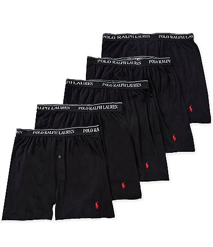 Polo Ralph Lauren Classic Fit Cotton Knit Boxers 5-Pack