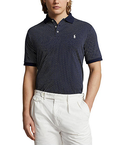 Polo Ralph Lauren Classic Fit Dot Print Soft Cotton Short Sleeve Polo Shirt