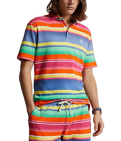 Polo Ralph Lauren Striped Spa Terry Short Sleeve Polo Shirt