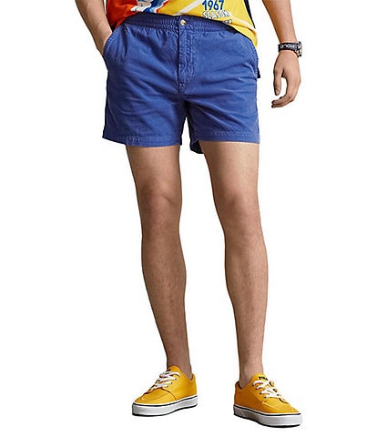 Classic Fit Flat Front Stretch Prepster 5" Inseam Chino Shorts