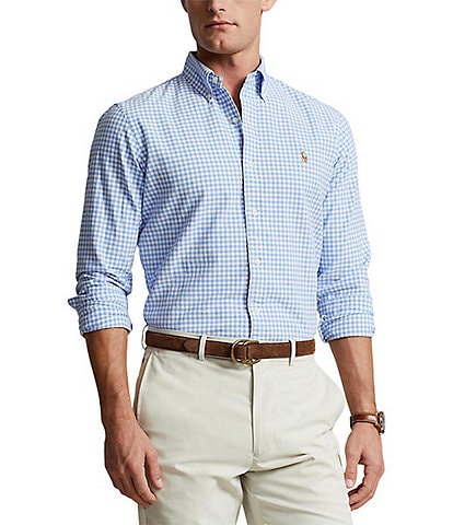 Polo Ralph Lauren Classic Fit Gingham Oxford Long Sleeve Woven Shirt