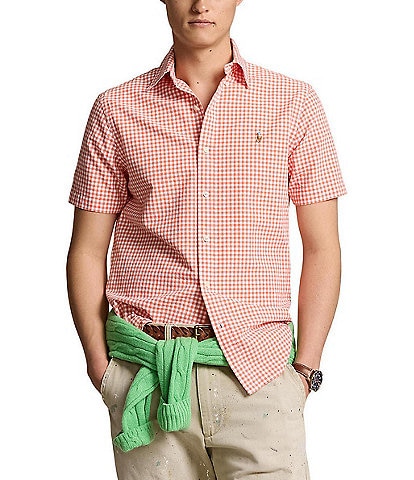 Polo Ralph Lauren Classic Fit Gingham Short Sleeve Oxford Shirt