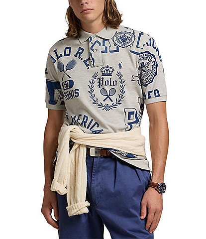Polo Ralph Lauren Classic Fit Graphic Mesh Short Sleeve Polo Shirt
