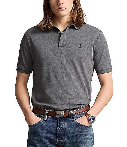 Grey polo shirt near me best sale