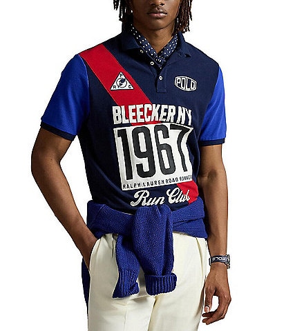 Polo Ralph Lauren Classic Fit Mesh Graphic Short Sleeve Polo Shirt