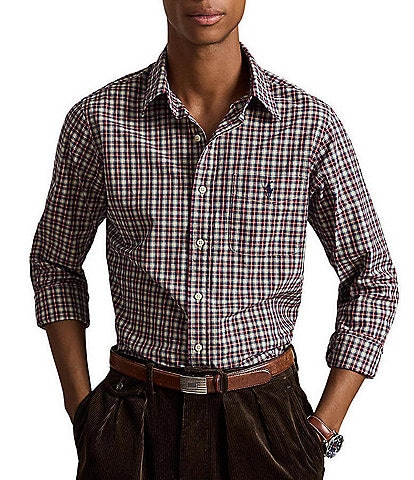 Polo Ralph Lauren Classic Fit Mini Check Long Sleeve Woven Shirt