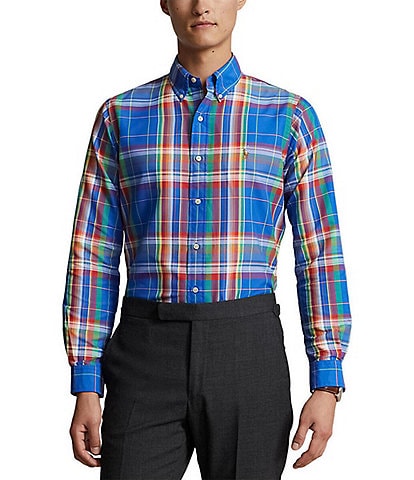 Polo Ralph Lauren Classic Fit Multi Plaid Oxford Long Sleeve Woven Shirt