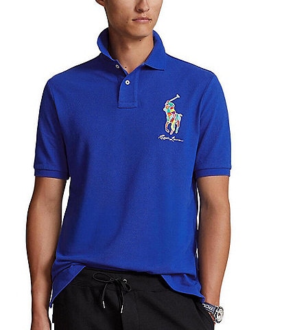Polo Ralph Lauren Classic Fit Multicolor Big Pony Mesh Short Sleeve Polo Shirt