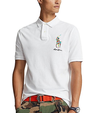 Polo Ralph Lauren Classic Fit Multicolor Big Pony Mesh Short Sleeve Polo Shirt