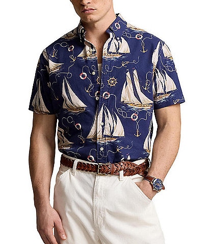 Polo Ralph Lauren Classic Fit Nautical Oxford Short Sleeve Woven Shirt