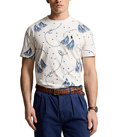 Polo Ralph Lauren Classic-Fit Nautical Print Short Sleeve T-Shirt