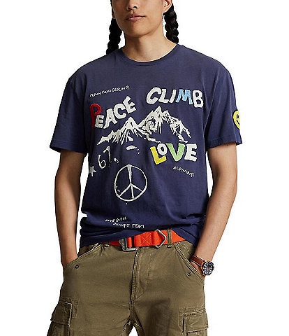 Polo Ralph Lauren Classic Fit Peace Climb Love Graphic Short Sleeve T-Shirt