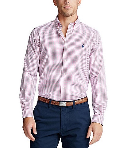 Polo Ralph Lauren Classic Fit Performance Stretch Mini-Check Twill Long Sleeve Woven Shirt