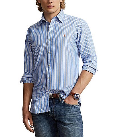 Classic Fit Performance Stretch Oxford Long Sleeve Woven Shirt