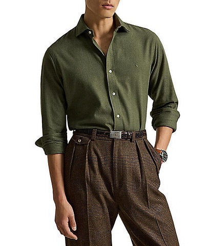 Polo Ralph Lauren Classic Fit Performance Twill Solid Long Sleeve Woven Shirt