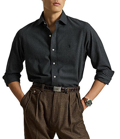 Polo Ralph Lauren Classic Fit Performance Twill Solid Long Sleeve Woven Shirt
