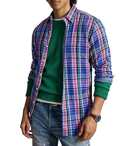Polo Ralph Lauren Classic Fit Plaid Double-Faced Long Sleeve Woven Shirt