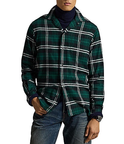 Polo Ralph Lauren Classic Fit Plaid Performance Long Sleeve Woven Camp Shirt