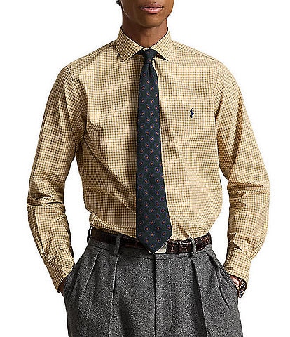 Polo Ralph Lauren Classic Fit Plaid Poplin Long Sleeve Woven Shirt