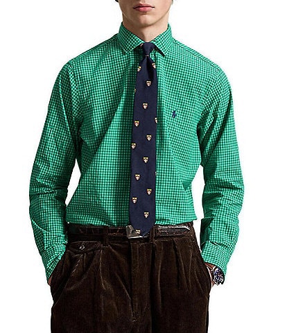 Polo Ralph Lauren Classic Fit Plaid Poplin Long Sleeve Woven Shirt