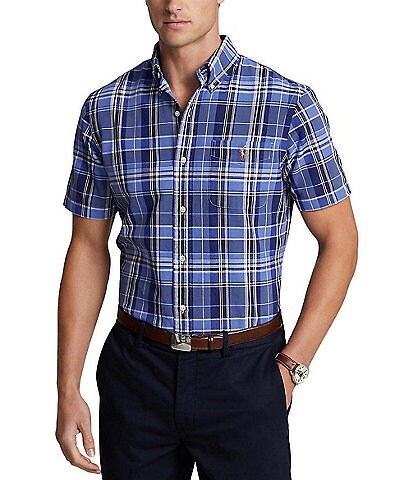 Polo Ralph Lauren Classic-Fit Plaid Short-Sleeve Oxford Shirt