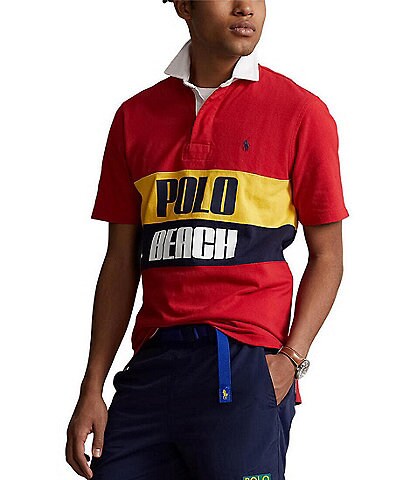 Classic Fit Polo Beach Rugby Short Sleeve Polo Shirt