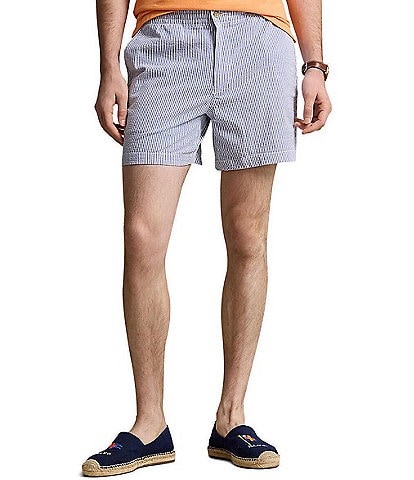 Polo Ralph Lauren Classic Fit Prepster Seersucker 6#double; Inseam Shorts