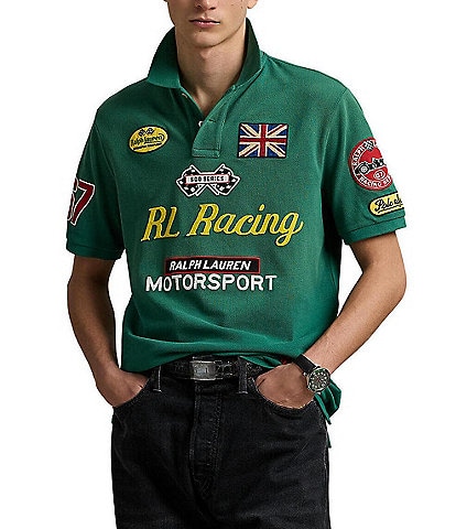 Polo Ralph Lauren Classic Fit Racing Mesh Short Sleeve Polo Shirt
