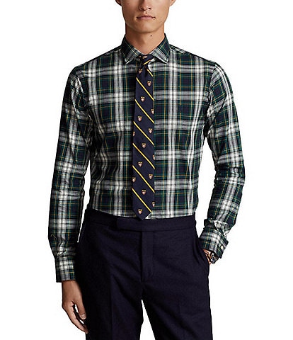 Polo Ralph Lauren Classic-Fit Sanded Twill Plaid Long Sleeve Woven Shirt