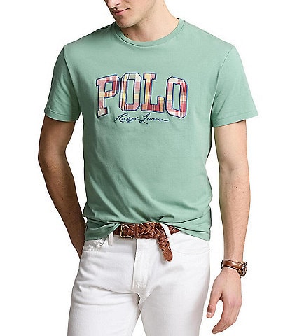 Polo Ralph Lauren Classic Fit Short Sleeve Plaid Logo Jersey T-Shirt