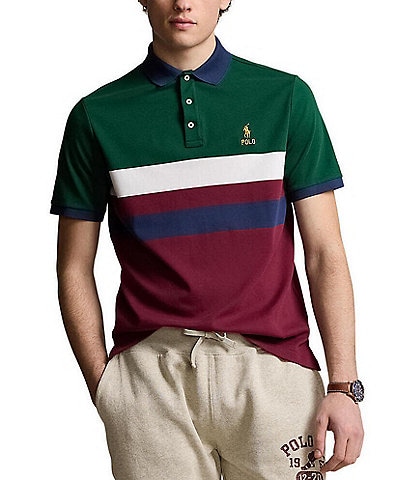 Polo Ralph Lauren Classic Fit Soft Cotton Color Block Short Sleeve Polo Shirt