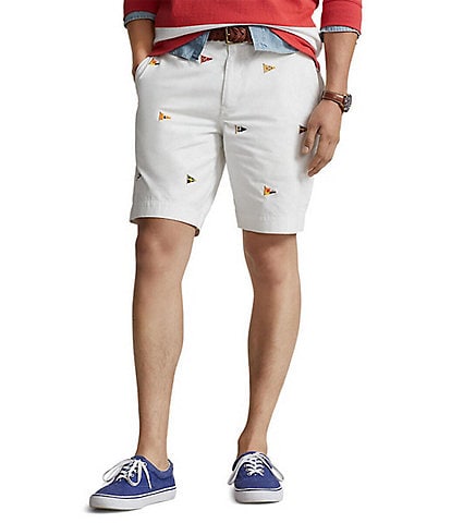 Polo Ralph Lauren Classic-Fit Stretch Embroidered 9.25" Inseam Shorts