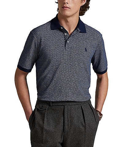 Polo Ralph Lauren Classic Fit Stretch Mesh Mallet Print Short Sleeve Polo Shirt