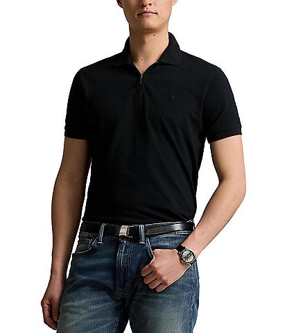 Polo Ralph Lauren Classic Fit Stretch Mesh Zip Short Sleeve Polo Shirt
